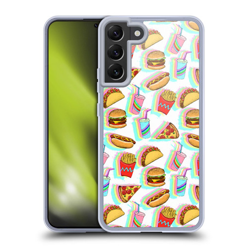 Micklyn Le Feuvre Patterns 2 Rainbow Fast Food Soft Gel Case for Samsung Galaxy S22+ 5G & MagSafe