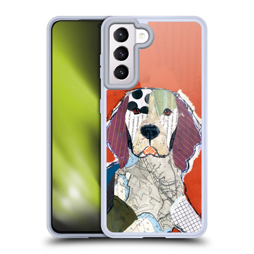 Michel Keck Dogs 2 Welsh Springer Spaniel Soft Gel Case for Samsung Galaxy S21 5G & MagSafe