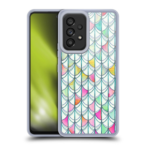 Micklyn Le Feuvre Patterns Fish Scale Cutout Soft Gel Case for Samsung Galaxy A53 5G (2022)