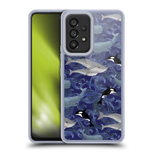 Micklyn Le Feuvre Patterns Giants in Purple Soft Gel Case for Samsung Galaxy A53 5G (2022)