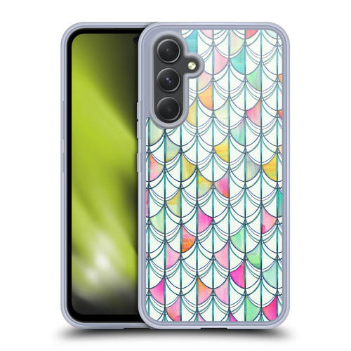 Micklyn Le Feuvre Patterns Fish Scale Cutout Soft Gel Case for Samsung Galaxy A54 5G