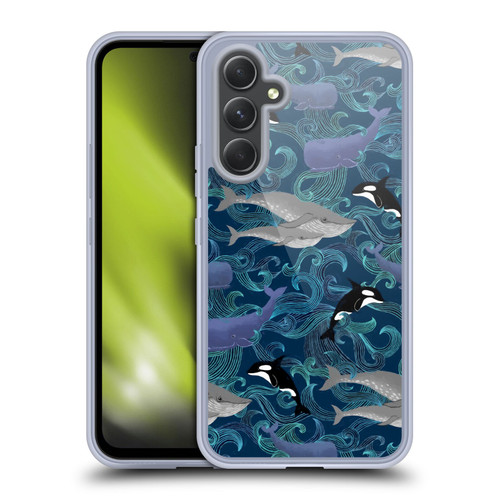 Micklyn Le Feuvre Patterns Giants in Teal Soft Gel Case for Samsung Galaxy A54 5G