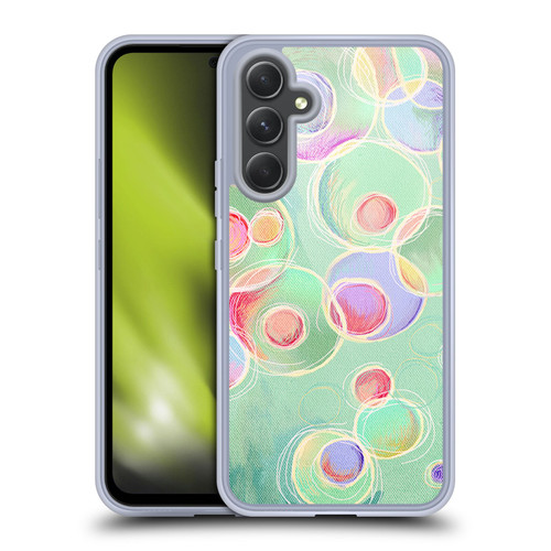 Micklyn Le Feuvre Patterns Iridescent Bubbles Soft Gel Case for Samsung Galaxy A54 5G