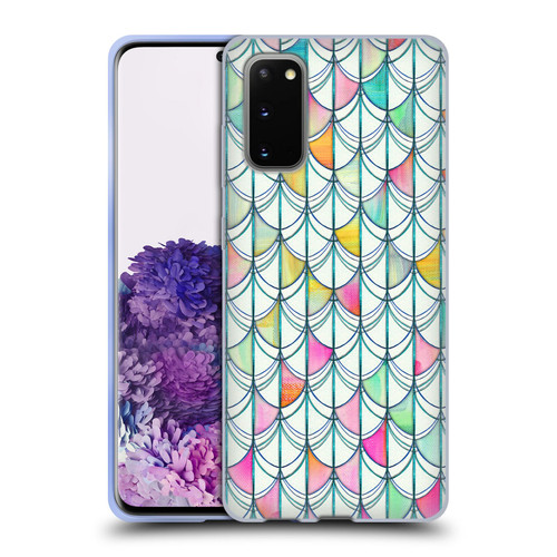 Micklyn Le Feuvre Patterns Fish Scale Cutout Soft Gel Case for Samsung Galaxy S20 / S20 5G