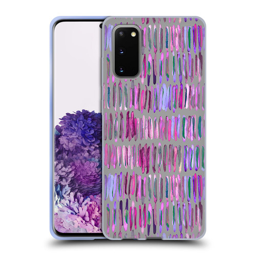 Micklyn Le Feuvre Patterns Messy Watercolour Stripes Soft Gel Case for Samsung Galaxy S20 / S20 5G