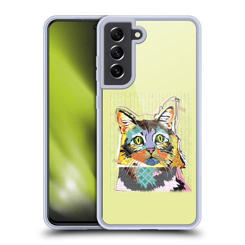 Michel Keck Animal Collage Cat Soft Gel Case for Samsung Galaxy S21 FE 5G & MagSafe
