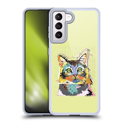 Michel Keck Animal Collage Cat Soft Gel Case for Samsung Galaxy S21 5G & MagSafe