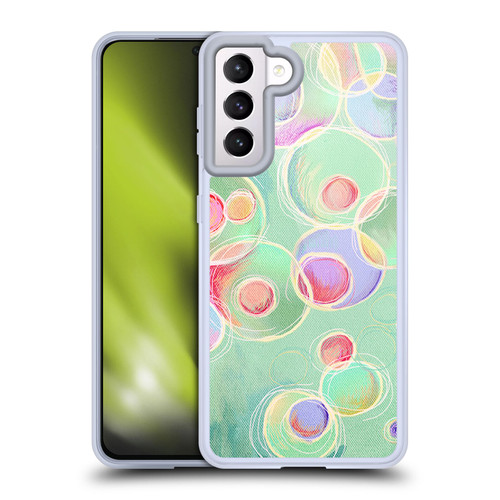 Micklyn Le Feuvre Patterns Iridescent Bubbles Soft Gel Case for Samsung Galaxy S21 5G & MagSafe