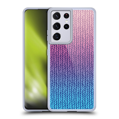 Micklyn Le Feuvre Patterns Chunky Knit Soft Gel Case for Samsung Galaxy S21 Ultra 5G & MagSafe