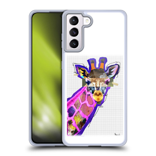 Michel Keck Animal Collage Giraffe Soft Gel Case for Samsung Galaxy S21+ 5G & MagSafe