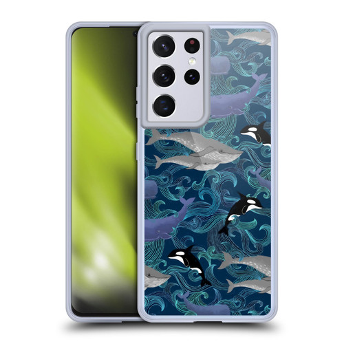 Micklyn Le Feuvre Patterns Giants in Teal Soft Gel Case for Samsung Galaxy S21 Ultra 5G & MagSafe