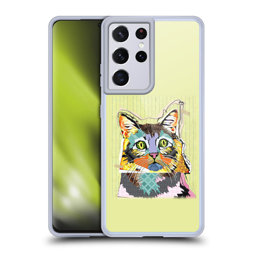 Michel Keck Animal Collage Cat Soft Gel Case for Samsung Galaxy S21 Ultra 5G & MagSafe