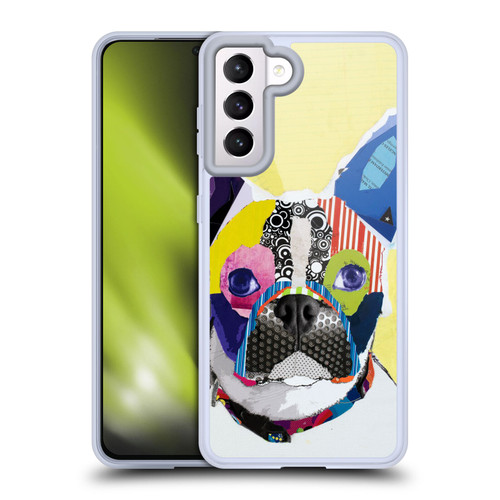 Michel Keck Dogs 4 Boston Terrier Soft Gel Case for Samsung Galaxy S21 5G & MagSafe