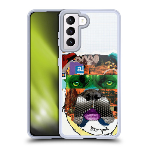 Michel Keck Dogs 4 Boxer Soft Gel Case for Samsung Galaxy S21 5G & MagSafe