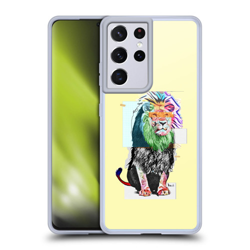 Michel Keck Animal Collage Lion Soft Gel Case for Samsung Galaxy S21 Ultra 5G & MagSafe