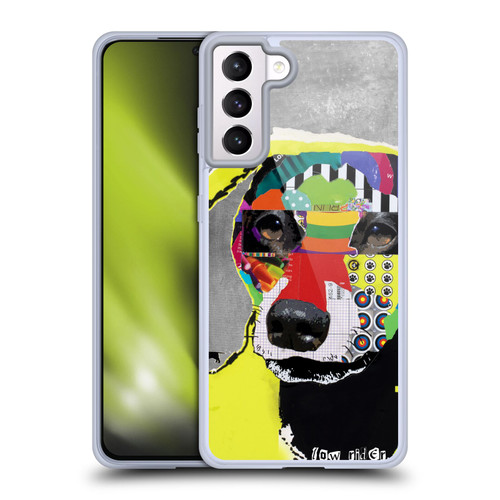 Michel Keck Dogs 4 Dachshund Soft Gel Case for Samsung Galaxy S21+ 5G & MagSafe