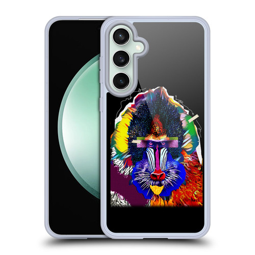 Michel Keck Animal Collage Baboon Soft Gel Case for Samsung Galaxy S23 FE 5G & MagSafe