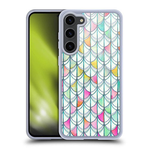 Micklyn Le Feuvre Patterns Fish Scale Cutout Soft Gel Case for Samsung Galaxy S23+ 5G & MagSafe