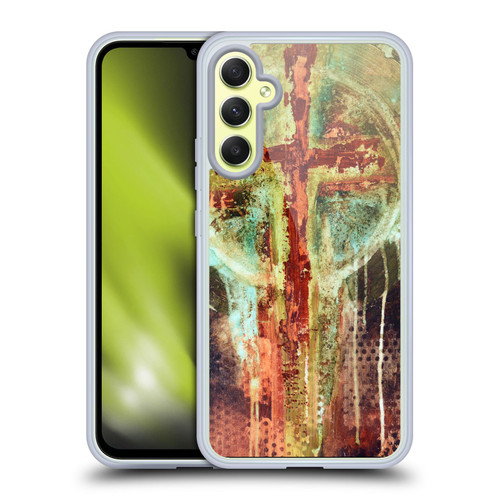 Michel Keck Religious Abstract Cross Soft Gel Case for Samsung Galaxy A34 5G