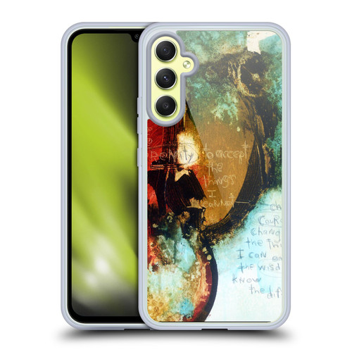 Michel Keck Religious Abstract Serenity Prayer Soft Gel Case for Samsung Galaxy A34 5G