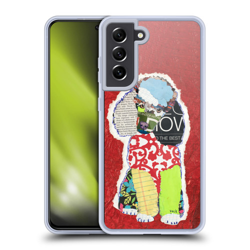 Michel Keck Dogs 2 Poodle Soft Gel Case for Samsung Galaxy S21 FE 5G & MagSafe