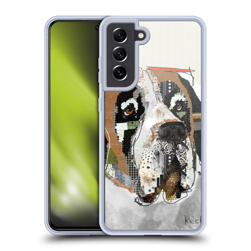 Michel Keck Dogs 2 Saint Bernard Soft Gel Case for Samsung Galaxy S21 FE 5G & MagSafe