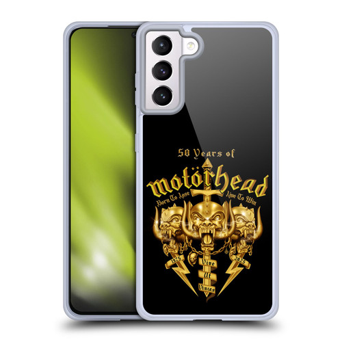 Motorhead 50th Anniversary Born To Lose Live To Win Soft Gel Case for Samsung Galaxy S21+ 5G & MagSafe