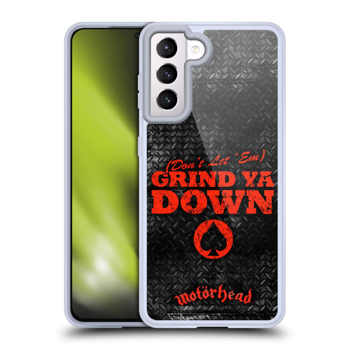 Motorhead Key Art Don't Let 'Em Grind You Down Soft Gel Case for Samsung Galaxy S21 5G & MagSafe
