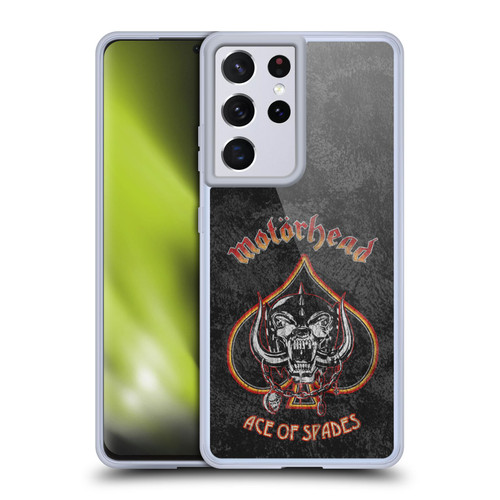Motorhead Key Art Ace Of Spades Vintage Soft Gel Case for Samsung Galaxy S21 Ultra 5G & MagSafe