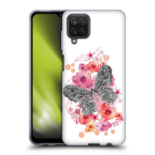 Monika Strigel Animals And Flowers Butterfly Soft Gel Case for Samsung Galaxy A12 (2020)