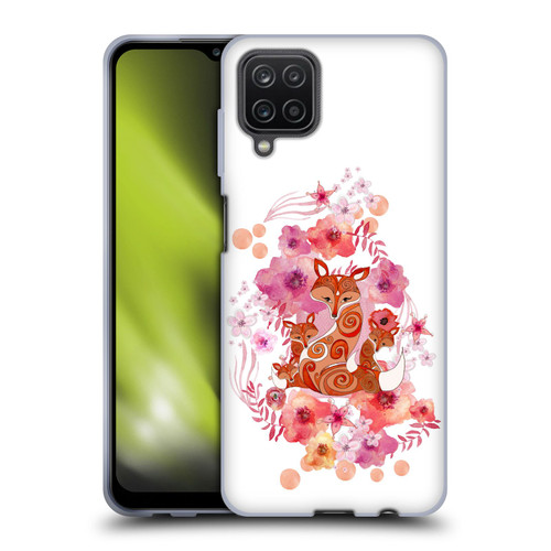 Monika Strigel Animals And Flowers Fox Family Soft Gel Case for Samsung Galaxy A12 (2020)