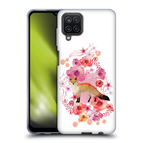 Monika Strigel Animals And Flowers Fox Soft Gel Case for Samsung Galaxy A12 (2020)