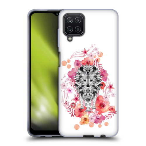 Monika Strigel Animals And Flowers Lion Soft Gel Case for Samsung Galaxy A12 (2020)