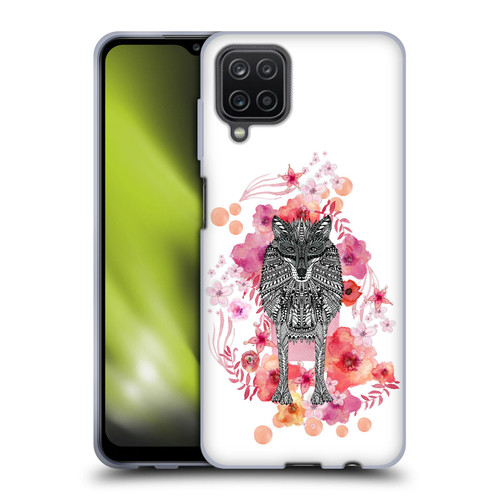 Monika Strigel Animals And Flowers Wolf Soft Gel Case for Samsung Galaxy A12 (2020)
