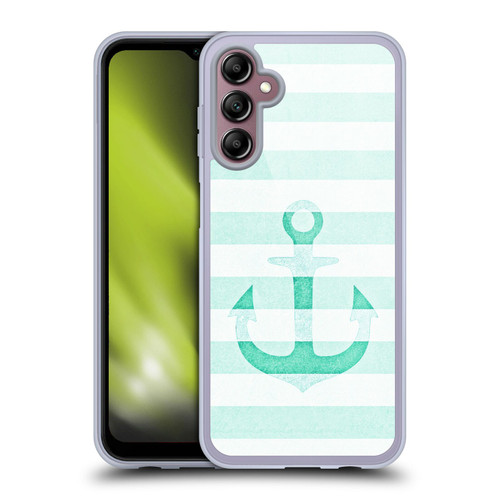Monika Strigel Vintage Anchors Mint Soft Gel Case for Samsung Galaxy A14 5G