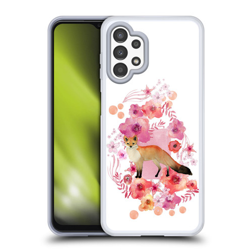 Monika Strigel Animals And Flowers Fox Soft Gel Case for Samsung Galaxy A13 (2022)
