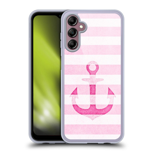 Monika Strigel Vintage Anchors Pink Soft Gel Case for Samsung Galaxy A14 5G