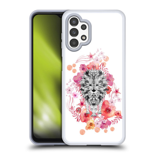 Monika Strigel Animals And Flowers Lion Soft Gel Case for Samsung Galaxy A13 (2022)