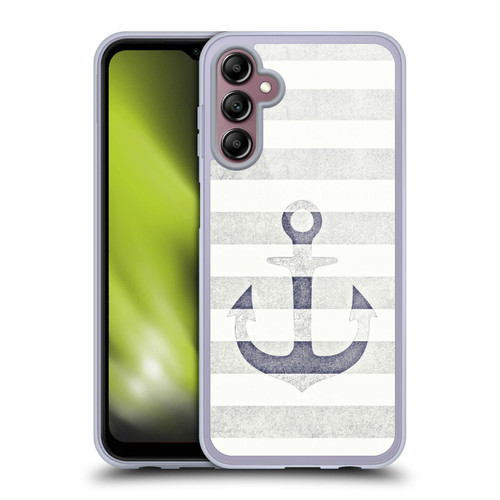 Monika Strigel Vintage Anchors White Soft Gel Case for Samsung Galaxy A14 5G
