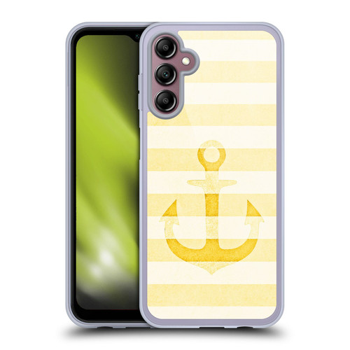 Monika Strigel Vintage Anchors Yellow Soft Gel Case for Samsung Galaxy A14 5G