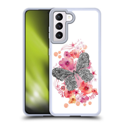 Monika Strigel Animals And Flowers Butterfly Soft Gel Case for Samsung Galaxy S21 5G & MagSafe