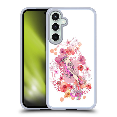 Monika Strigel Animals And Flowers Bird Soft Gel Case for Samsung Galaxy S23 FE 5G & MagSafe
