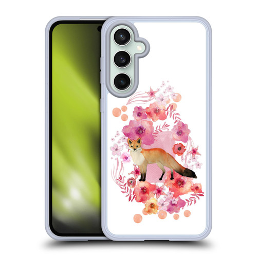Monika Strigel Animals And Flowers Fox Soft Gel Case for Samsung Galaxy S23 FE 5G & MagSafe