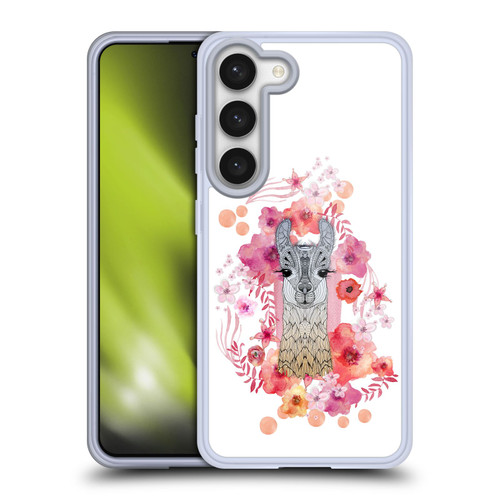 Monika Strigel Animals And Flowers Baby Llama Soft Gel Case for Samsung Galaxy S23 5G & MagSafe