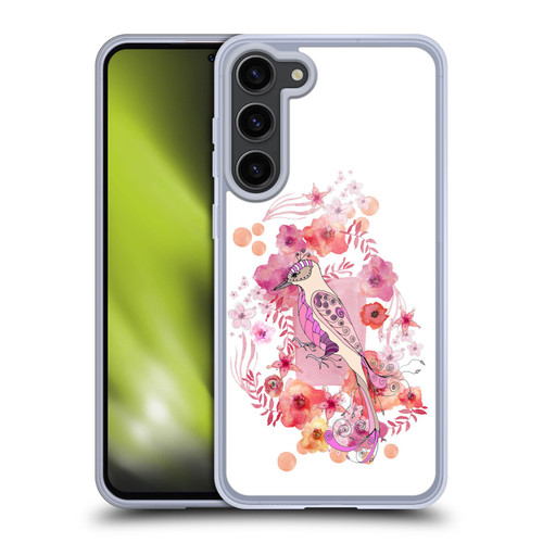 Monika Strigel Animals And Flowers Bird Soft Gel Case for Samsung Galaxy S23+ 5G & MagSafe