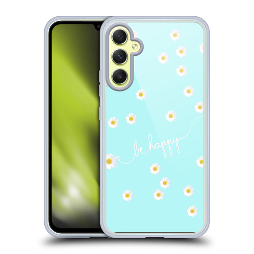 Monika Strigel Happy Daisy Aqua Soft Gel Case for Samsung Galaxy A34 5G