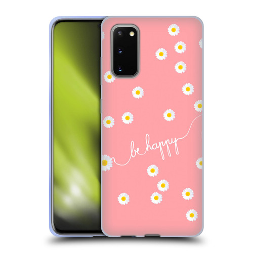 Monika Strigel Happy Daisy Coral Soft Gel Case for Samsung Galaxy S20 / S20 5G