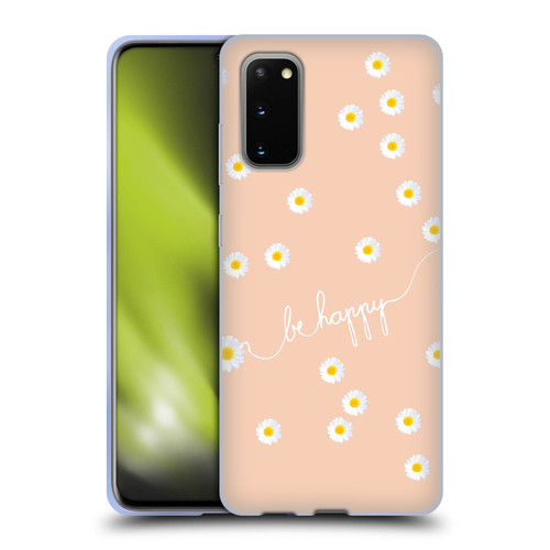 Monika Strigel Happy Daisy Peach Soft Gel Case for Samsung Galaxy S20 / S20 5G