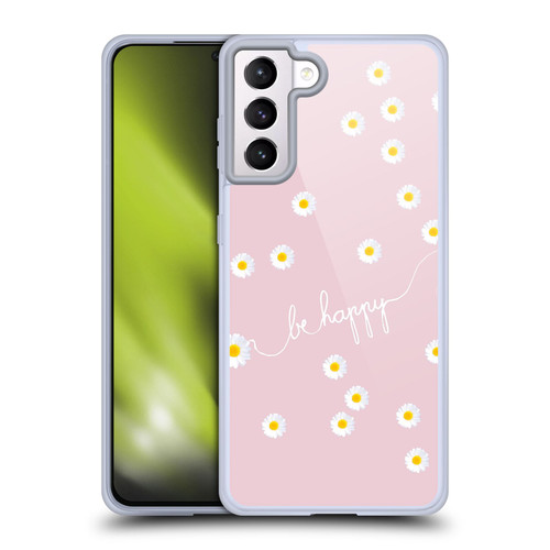 Monika Strigel Happy Daisy Blush Soft Gel Case for Samsung Galaxy S21+ 5G & MagSafe