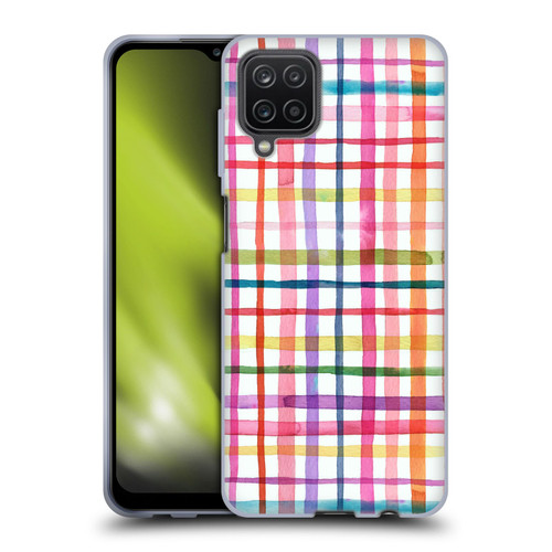 Ninola Colorful Geometric Summer Gingham Soft Gel Case for Samsung Galaxy A12 (2020)